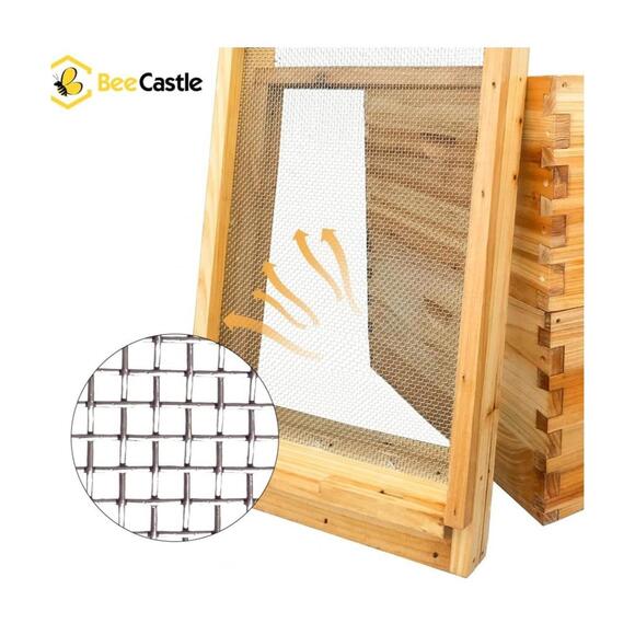 BeeCastle Beehive Screened Bottom Board Dipped in 100% Beeswax, Solid Wood - Picture 5 of 7